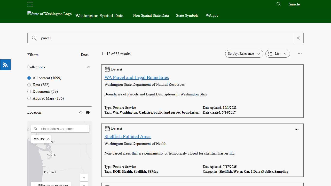 Washington State Geospatial Open Data Portal